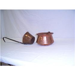2 Piece Lot Copperware Ladle & Cup