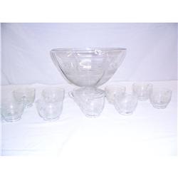 Cambridge Punchbowl & 10 Cups