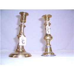 2 Brass Pushup Candlesticks