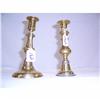 Image 1 : 2 Brass Pushup Candlesticks