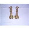 Image 1 : Pair Brass Pushup Candlesticks