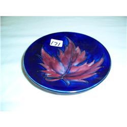 Small Moorcroft Plate Leaf Design