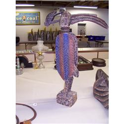 Bamana Hornbill Spirit Statue Polychrome