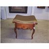 Image 1 : Victorian Sewing Stool With Satin Top