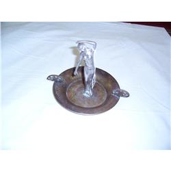 Art Deco Ashtray With Nude Figure