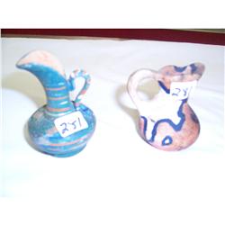 Pair Mexican Pottery Pitchers