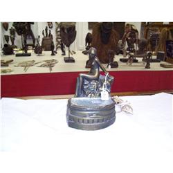 Bronze Art Deco Nude Light