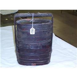 Tribal Wooden Basket With Lid