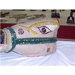 Old Wooden Carnival Horses Head