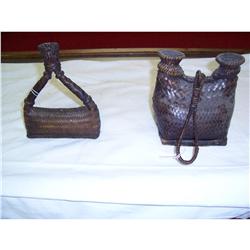 2 Piece Lot Indian Baskets