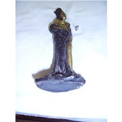 Oriental Art Deco Nude Bronze Statue