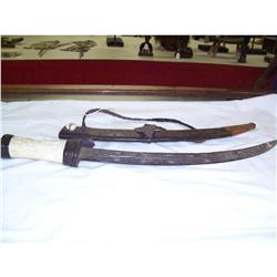 Hand Forged Sword With Bone Handle