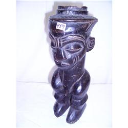 Kuba Tribal Mortar Carved Figure