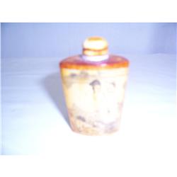 Bone Snuff Bottle With Incised Figures