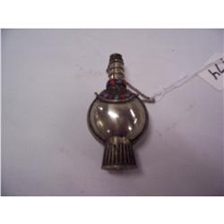 Nepal Silver Bottle With Coral