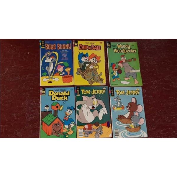 6 Vintage cartoon comic books