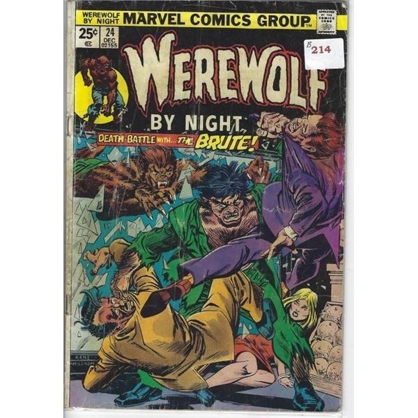 WEREWOLF MARVEL COMIC NO. 24 DEC 25 CENTS