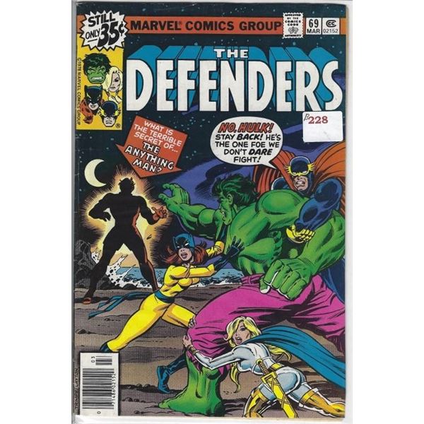 THE DEFENDERS MARVEL COMIC NO. 69 MAR 35 CENTS