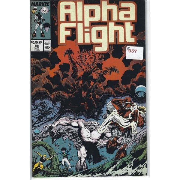 MARVEL COMICS ALPHA FLIGHT  #58 MAY  $1.00