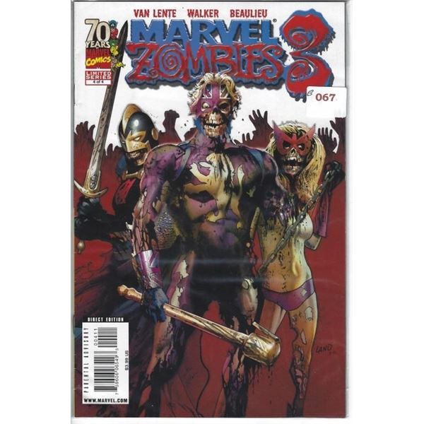 MARVEL COMICS ZOMBIES 4 OF 4 $3.99 70 YEARS OF MARVEL COMICS