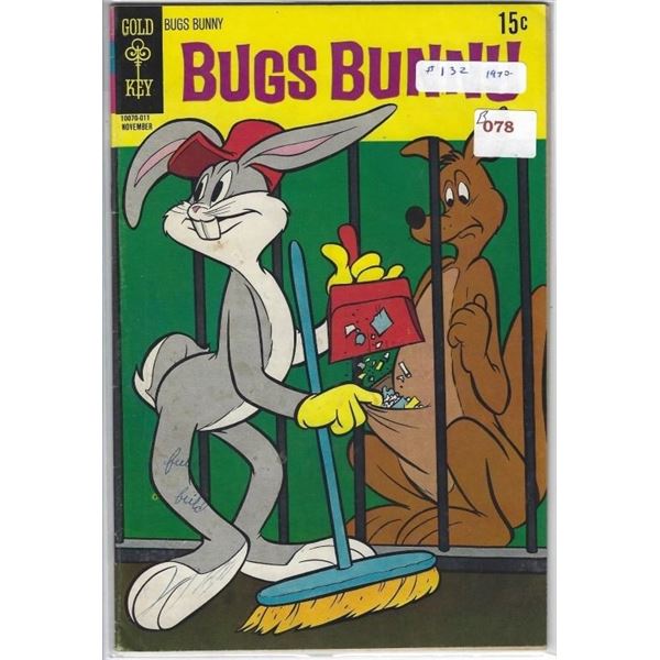 1970 GOLD KEY COMICS BUGS BUNNY #132 15 ¢ 10070-011 NOVEMBER