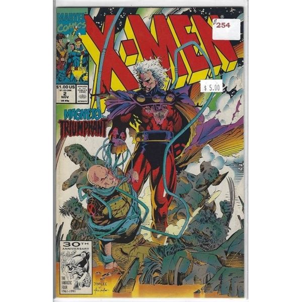 MARVEL COMICS X-MEN #2 NOV $1.00 30TH ANNIVERSAY THE FANTASTIC FOUR 1961-1991