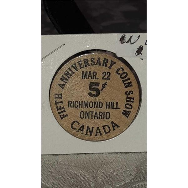 RICHMOND HILL ONTARIO WOODEN NICKLE (4)