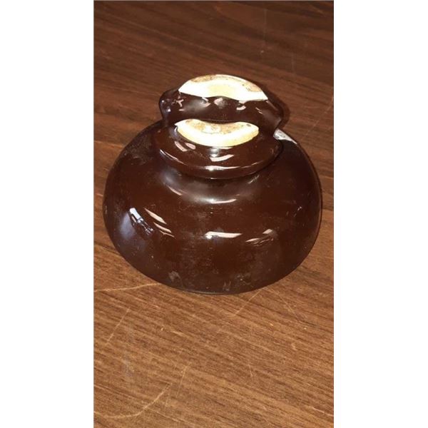 ANTIQUE CERAMIC INSULATOR 6  X 4.5 