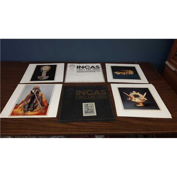 INCAS ORO DEL PERU VANCOUVER EXPO 86 FOLDER 14 PRINTS BOOK SIGNED BY ARTIST