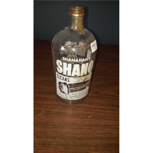 1940'S SHANAHAN'S "SHANO" CLEANER 40 OUNCE BOTTLE