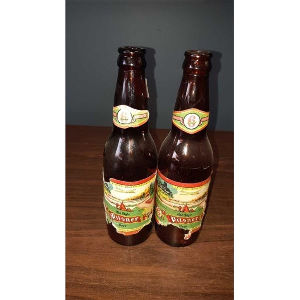 PAIR OF VINTAGE LETHBRIDGE PILSNER BEER BOTTLES