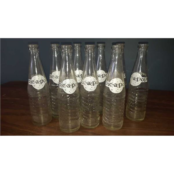 LOT OF 9 VINTAGE PIC-A-POP BOTTLES