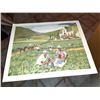 Image 1 : 17” x 21” Harvesting grapes print