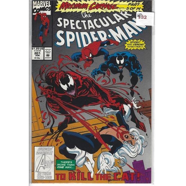 1993 SPECTACULAR SPIDER-MAN MARVEL COMIC #201 JUN MAXIMUM CARNAGE PART 5 OF 14