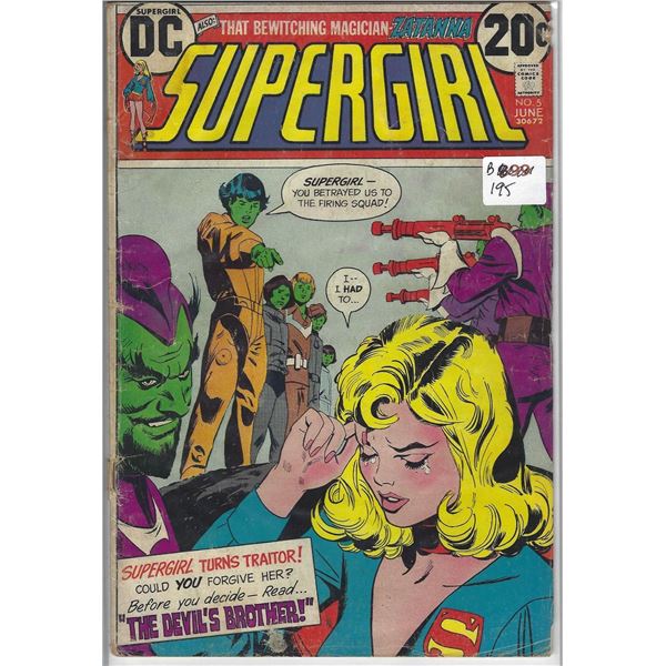 VINTAGE SUPERGIRL DC COMIC NO. 5 JUNE 20 CENTS 30672