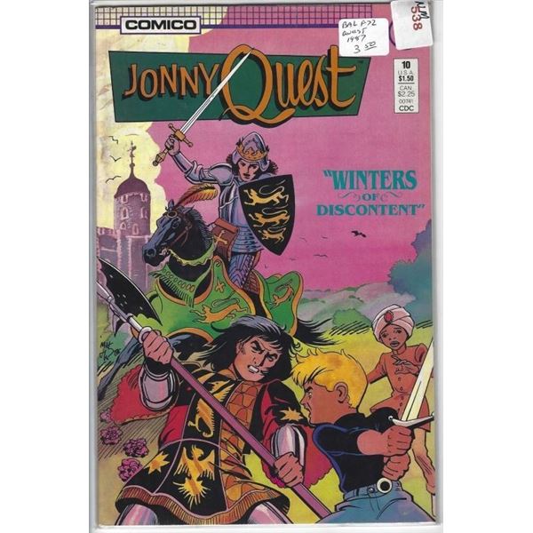 JONNNY QUEST COMICO COMIC BOOK #10