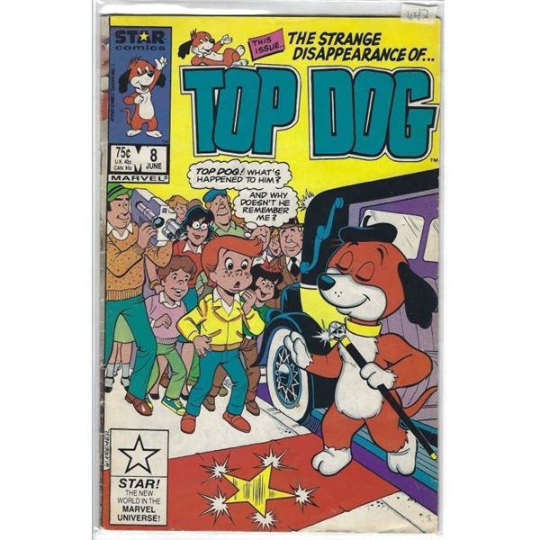 1985 "TOP DOG" MARVEL COMIC #8 JUNE 75 CENTS (USA) 95 CENTS (CAN) 40p (UK)