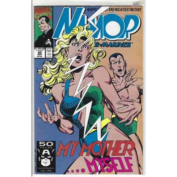 1991 "NAMOR THE SUB-MARINER" MARVEL COMIC #20 NOV $1.00 (US) $1.25 (CAN) 65p (UK)