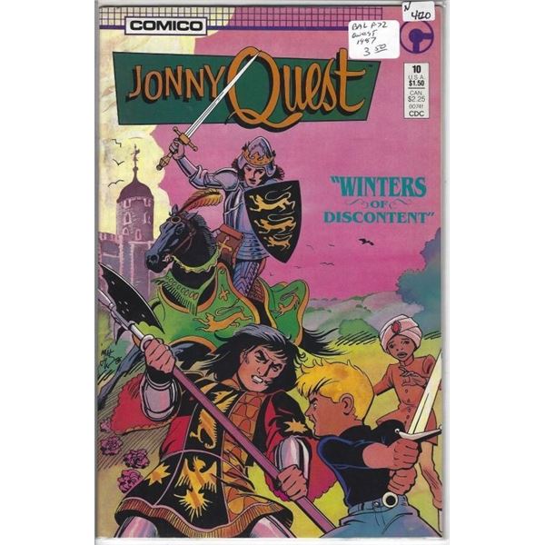 1987 "JONNY QUEST" COMICO COMIC #10