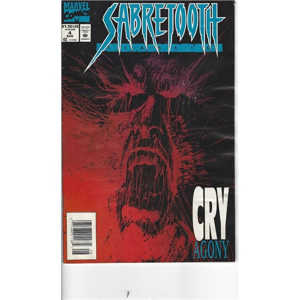 SABRE TOOTH MARVEL COMIC #4 AUG 01168