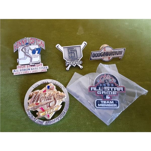 assorted MLB pins