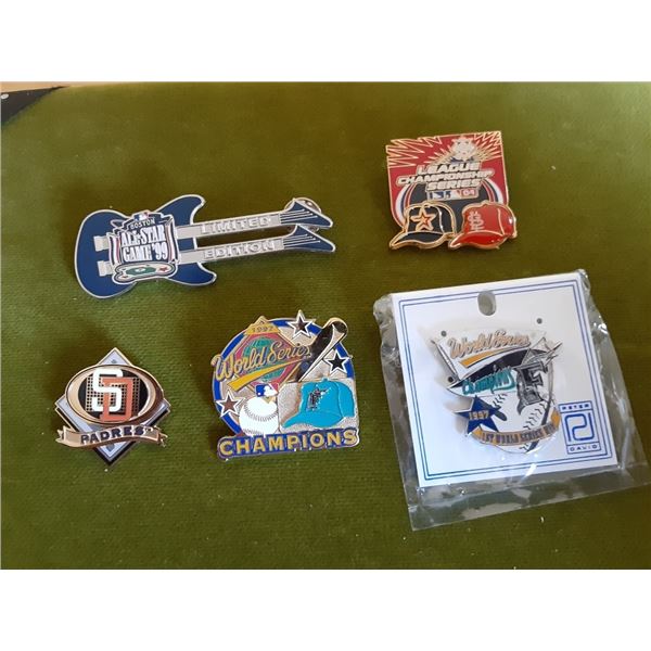 assorted MLB pins