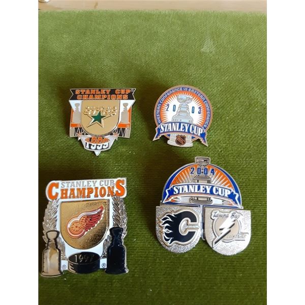 assorted NHL pins