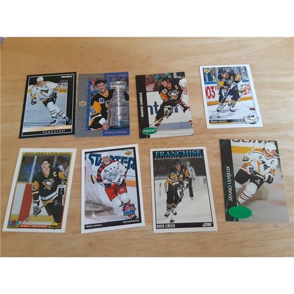 assorted Mario Lemieux cards