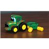 Image 1 : Vintage Ertl John Deere tractor and cultivator probably 1/64 scale