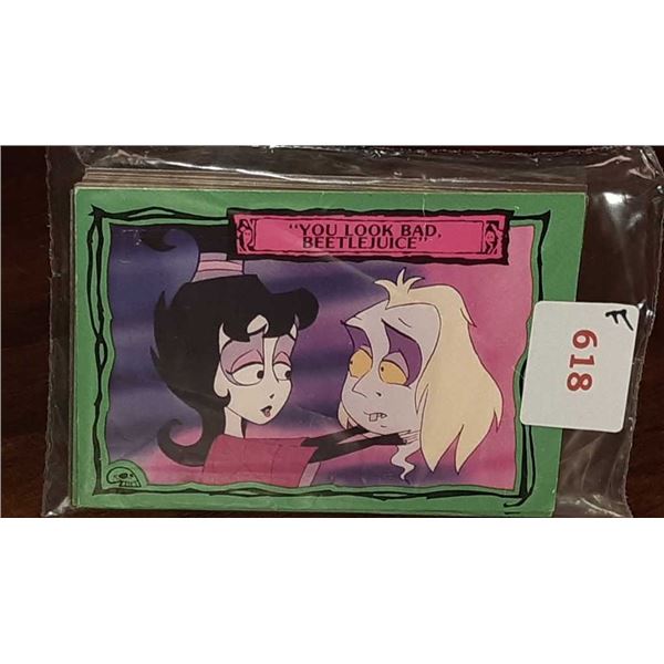 Package of Beetlejuice collector trading cards