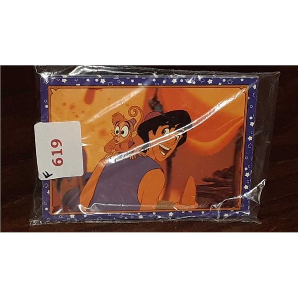 Package of Aladdin collector trading cards