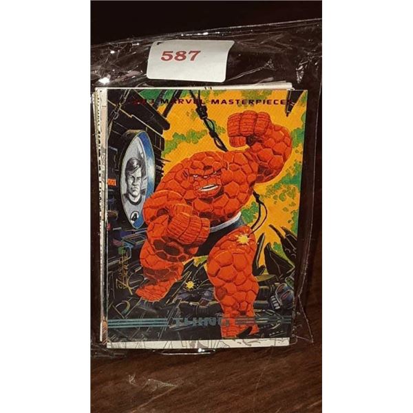 Package of vintage 1993 Marvel masterpieces trading cards