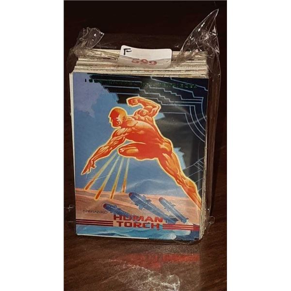 Package of vintage 1993 Marvel masterpieces trading cards