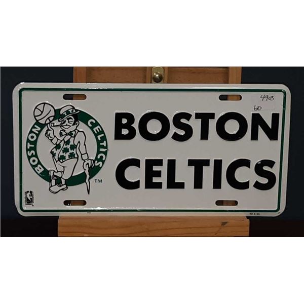 New Boston Celtic 6 inch by 12 inch metal license plate